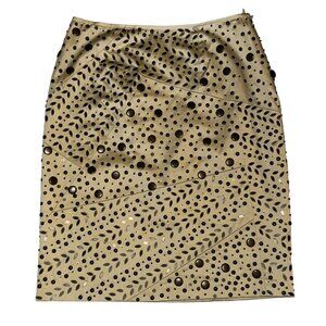 LAFAYETTE 148 New York Light Tan with Hand Sewn Antique Brass Details Si…